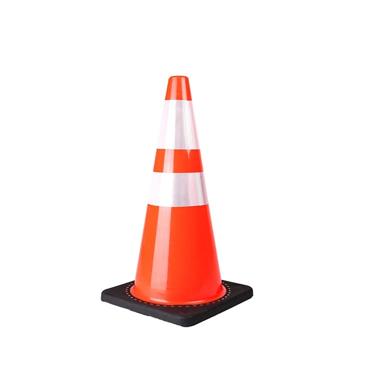 70Cm/28Inch Orange Injected Pvc Traffic Cone With Black Base